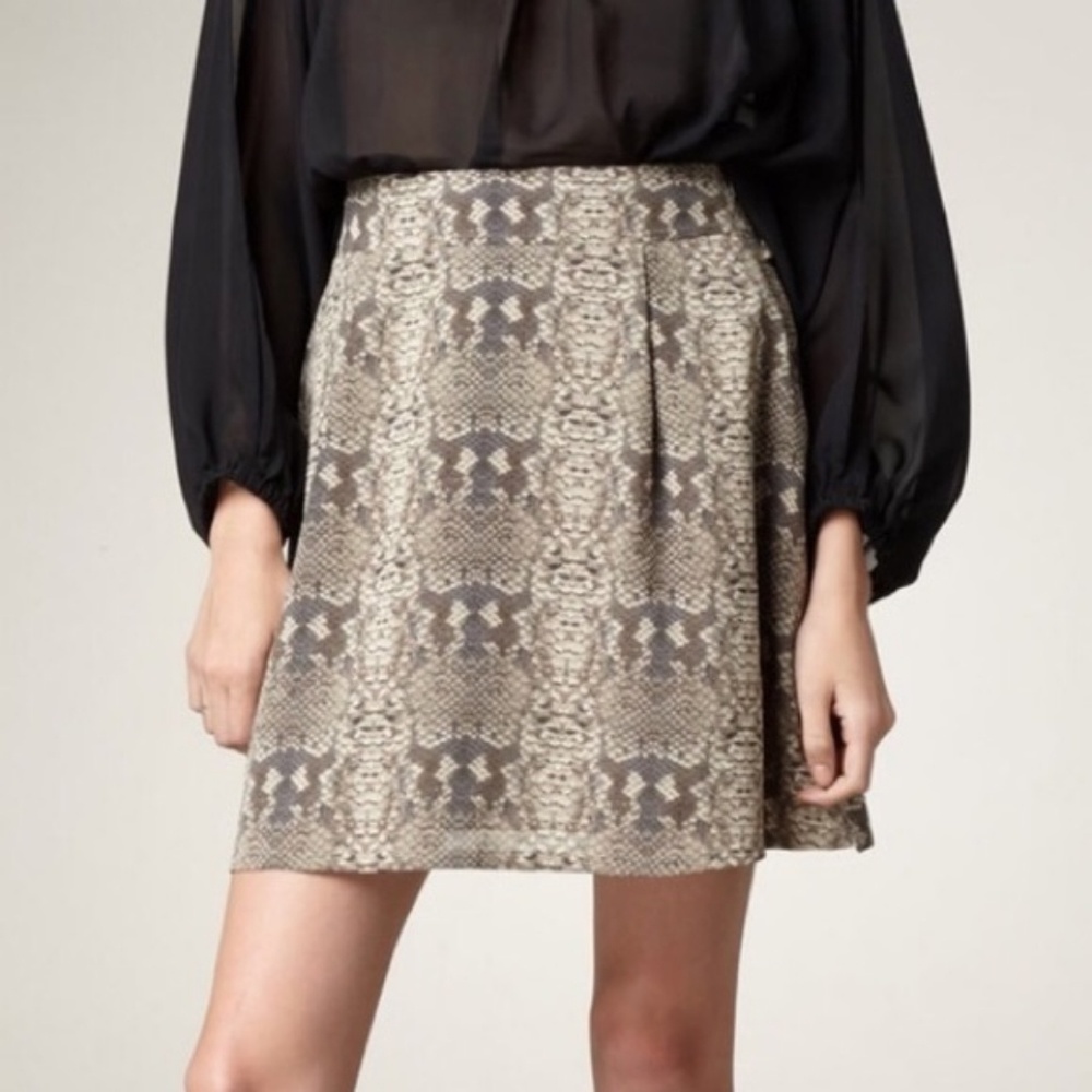 Marc By Marc Jacobs Silk Snake Print Mini Skirt Size 2